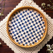 Load image into Gallery viewer, Rattan Serving Tray - Wicker Coffee Table Centerpiece Tray