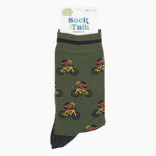 Load image into Gallery viewer, Mountain Bike Bamboo Socks in Khaki