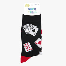 Load image into Gallery viewer, Poker Cards Bamboo Socks in Black
