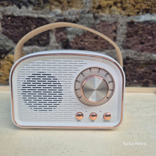 Load image into Gallery viewer, Retro Bluetooth Speakers - Cream & Gold