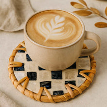 Load image into Gallery viewer, Drinks Coasters - Natural Round Kitchen Coaster (Set of 6)