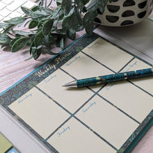 Load image into Gallery viewer, William Morris Weekly Planner Organiser With Sticky Notes - Birds Design