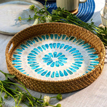 Load image into Gallery viewer, Rattan Serving Tray - Wicker Coffee Table Centerpiece Tray