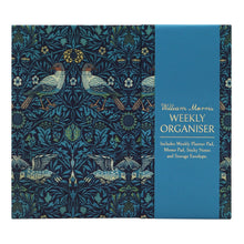 Load image into Gallery viewer, William Morris Weekly Planner Organiser With Sticky Notes - Birds Design
