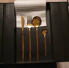 Load image into Gallery viewer, 16 Piece Gold Plated Stainless Steel Cutlery (more colours available)