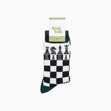 Load image into Gallery viewer, Chess Bamboo Socks in Black/White