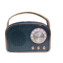 Load image into Gallery viewer, Retro Bluetooth Speakers - Forest Green & Gold