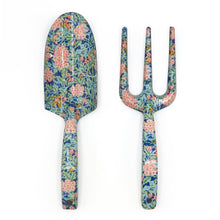 Load image into Gallery viewer, Orange Grove Fork and Trowel Garden Tool Set - William Morris Design