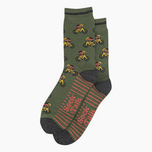 Load image into Gallery viewer, Mountain Bike Bamboo Socks in Khaki
