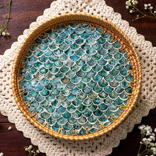 Load image into Gallery viewer, Rattan Serving Tray - Wicker Coffee Table Centerpiece Tray