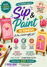 Load image into Gallery viewer, Sip & Paint by Numbers - Cocktail Edition - Saturday 27th June 2026