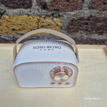 Load image into Gallery viewer, Retro Bluetooth Speakers - Cream & Gold
