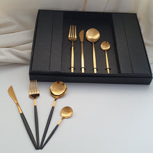 Load image into Gallery viewer, 16 Piece Gold Plated Stainless Steel Cutlery (more colours available)