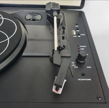 Load image into Gallery viewer, SoSo Retro Bluetooth Record Player - White and Brass
