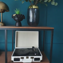 Load and play video in Gallery viewer, SoSo Retro Bluetooth Record Player - White and Brass