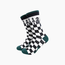 Load image into Gallery viewer, Chess Bamboo Socks in Black/White
