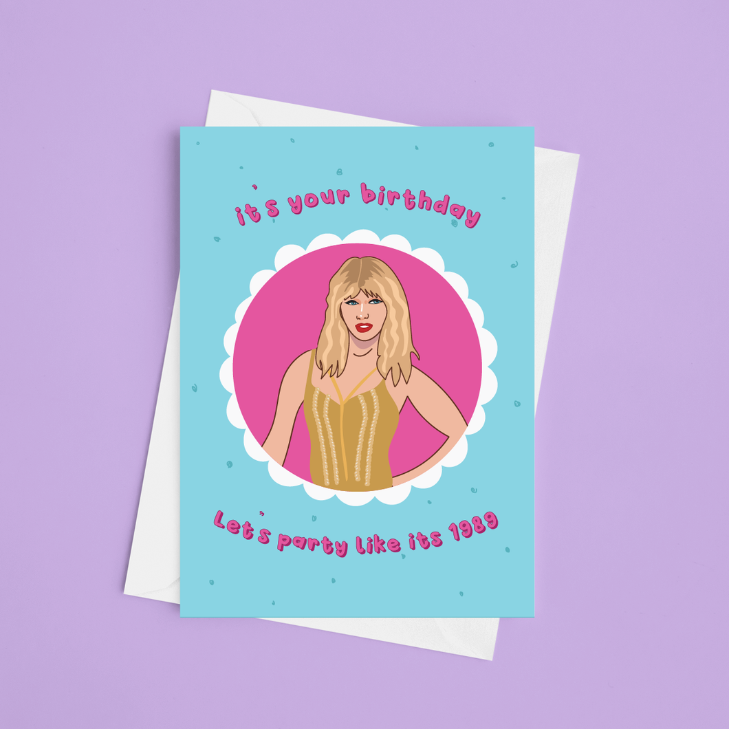 Taylor Swift 1989  5x7 Birthday Card