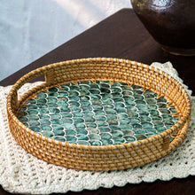Load image into Gallery viewer, Rattan Serving Tray - Wicker Coffee Table Centerpiece Tray
