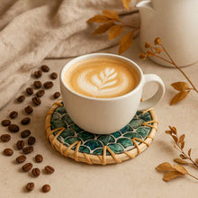 Load image into Gallery viewer, Drinks Coasters - Natural Round Kitchen Coaster (Set of 6)
