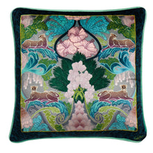 Load image into Gallery viewer, Suburban Jungle Filled Cushion by Laurence Llewelyn-Bowen - Teal
