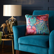 Load image into Gallery viewer, Down the Dilly Filled Cushion by Laurence Llewelyn-Bowen: Blue
