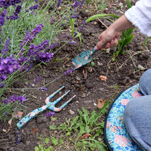 Load image into Gallery viewer, Orange Grove Fork and Trowel Garden Tool Set - William Morris Design
