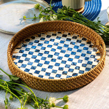 Load image into Gallery viewer, Rattan Serving Tray - Wicker Coffee Table Centerpiece Tray
