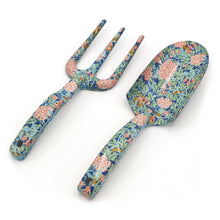 Load image into Gallery viewer, Orange Grove Fork and Trowel Garden Tool Set - William Morris Design
