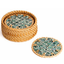 Load image into Gallery viewer, Drinks Coasters - Natural Round Kitchen Coaster (Set of 6)
