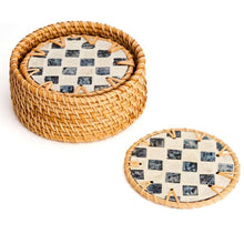 Load image into Gallery viewer, Drinks Coasters - Natural Round Kitchen Coaster (Set of 6)
