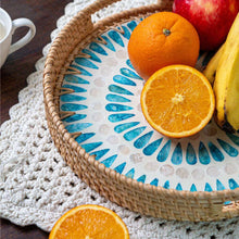 Load image into Gallery viewer, Rattan Serving Tray - Wicker Coffee Table Centerpiece Tray
