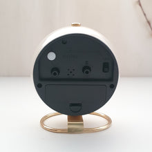 Load image into Gallery viewer, Retro Style Alarm Clock - Cream &amp; Gold
