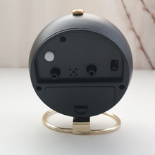 Load image into Gallery viewer, Retro Style Alarm Clock - Black &amp; Gold
