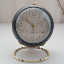 Load image into Gallery viewer, Retro Style Alarm Clock - Black &amp; Gold
