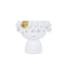 Load image into Gallery viewer, Floral Head Resin Vase - White
