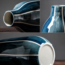 Load image into Gallery viewer, Wide Pin Stripe Ceramic Vase
