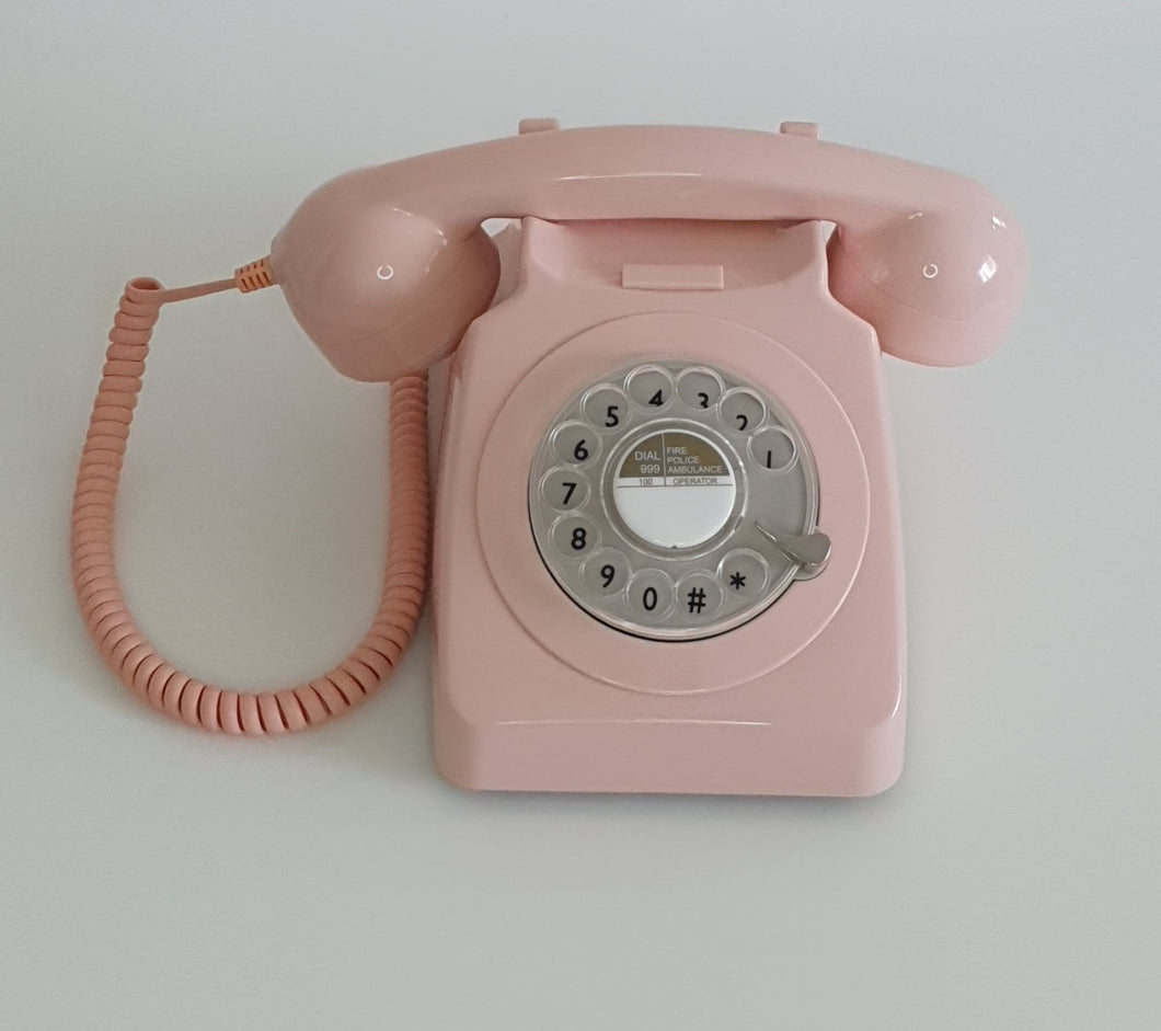 GPO 746 Rotary Telephone - Carnation Pink