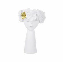 Load image into Gallery viewer, Floral Head Resin Vase - White
