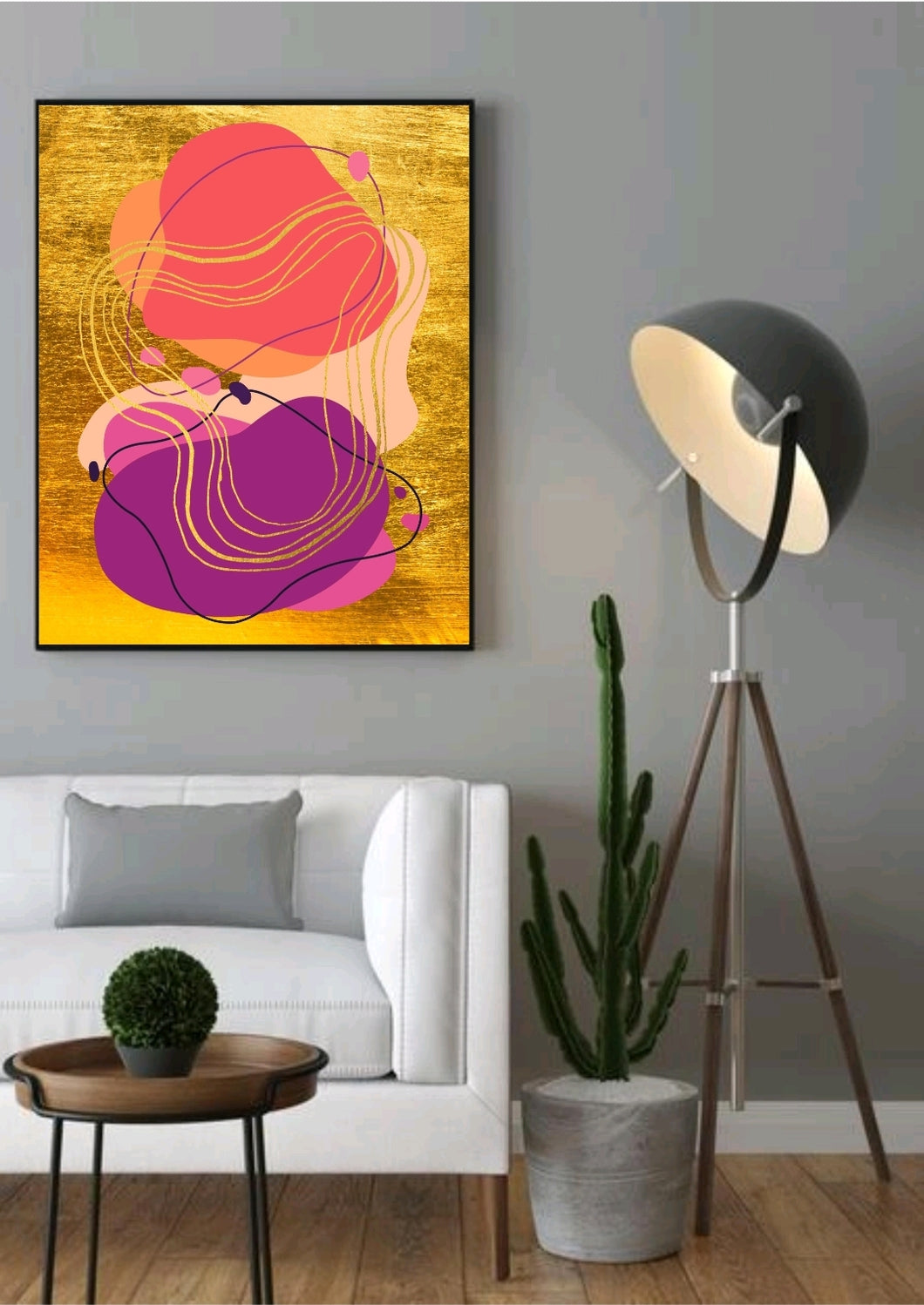 Orchid Lava Wall Art - A2