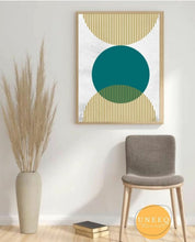 Load image into Gallery viewer, Teal Rays Wall Art - A3
