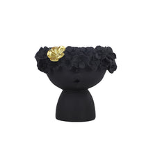 Load image into Gallery viewer, Floral Head Resin Vase - Black
